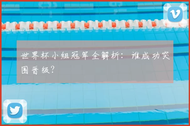 世界杯小组冠军全解析：谁成功突围晋级？