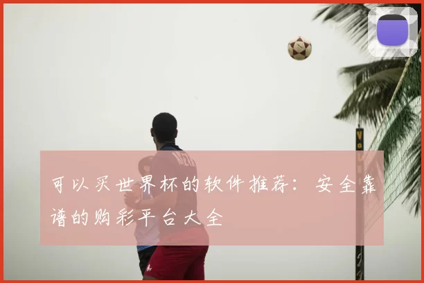 可以买世界杯的软件推荐:安全靠谱的购彩平台大全